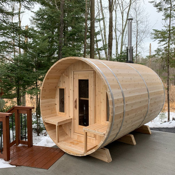 Dundalk LeisureCraft Canadian Timber Tranquility 4-5 Person Barrel Sauna CTC2345