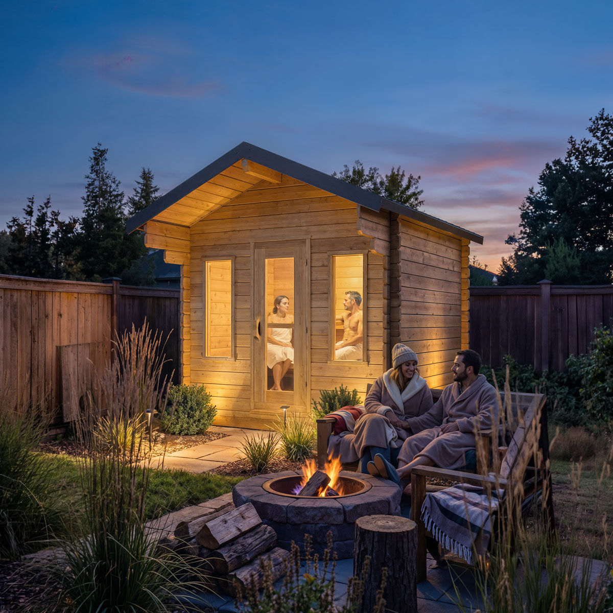 Leisurecraft CT Palmer Outdoor Cabin Sauna – 4 Person