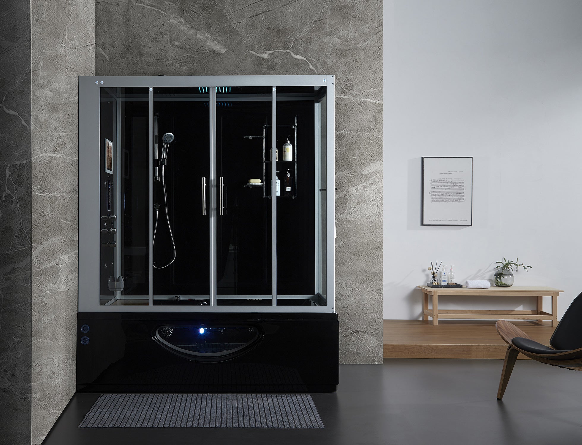 Maya Bath Platinum Catania Steam Shower with Whirlpool Tub & Smart TV