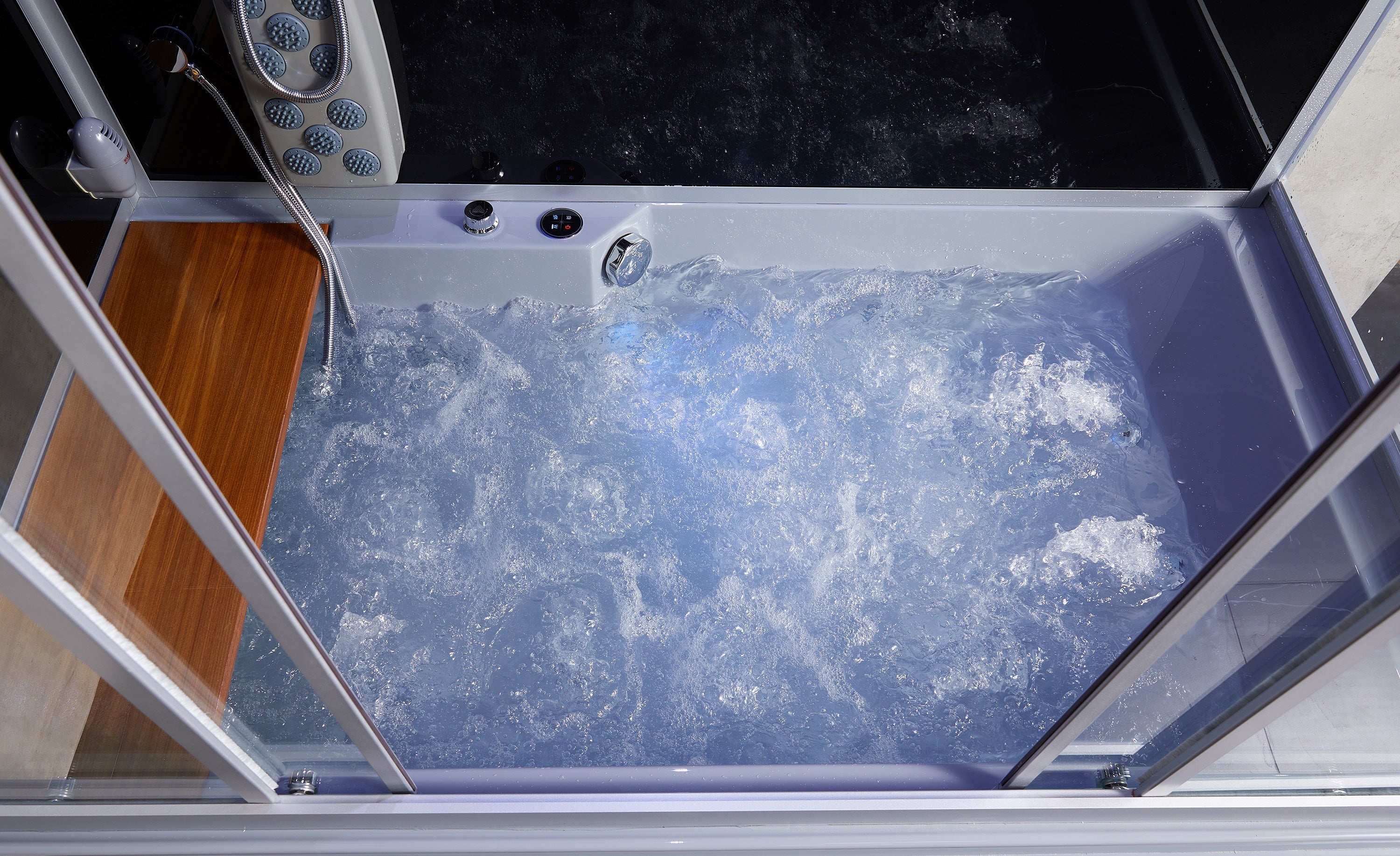 Maya Bath Platinum Catania Steam Shower with Whirlpool Tub & Smart TV