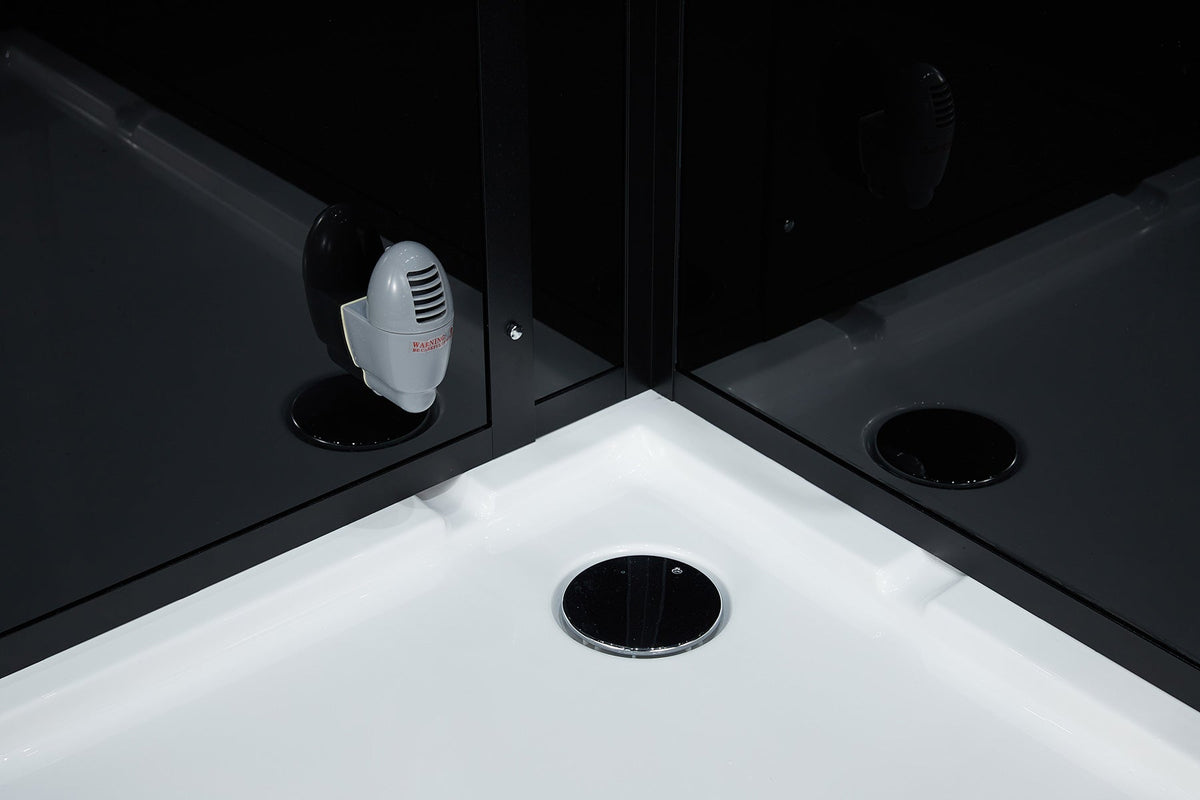Maya Bath Platinum Lucca Steam Shower with Rainfall Shower & Body Jets