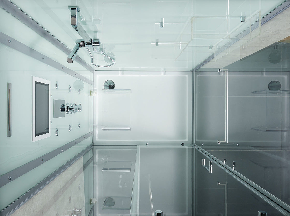 Maya Bath Platinum Lucca Steam Shower with Rainfall Shower & Body Jets