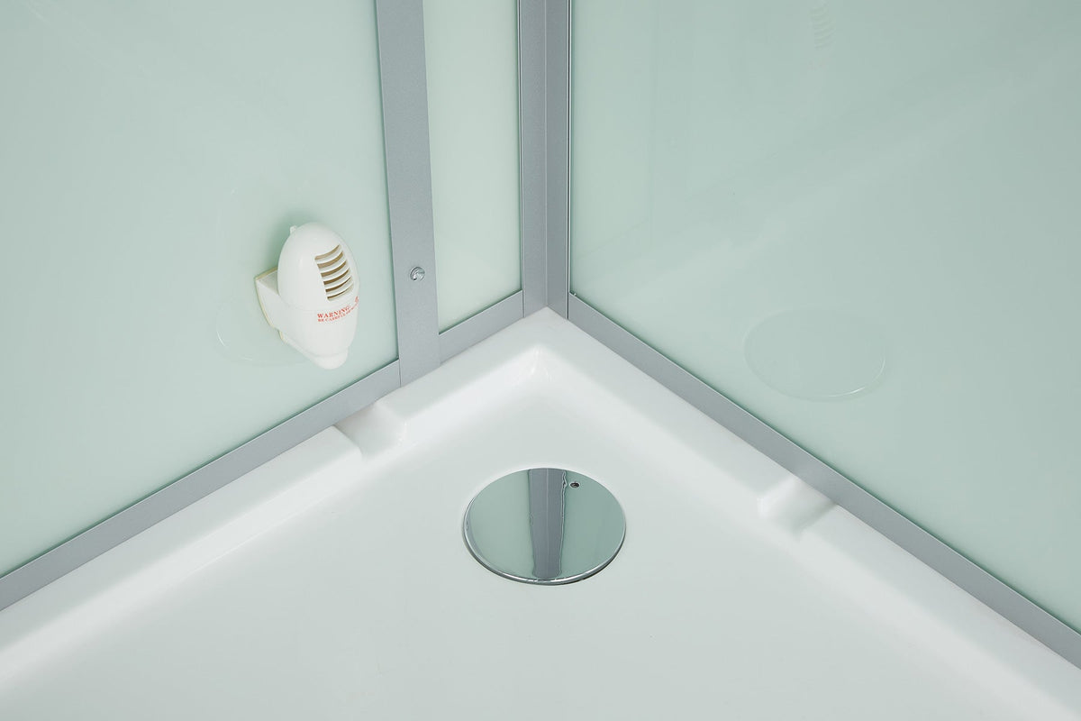 Maya Bath Platinum Lucca Steam Shower with Rainfall Shower & Body Jets
