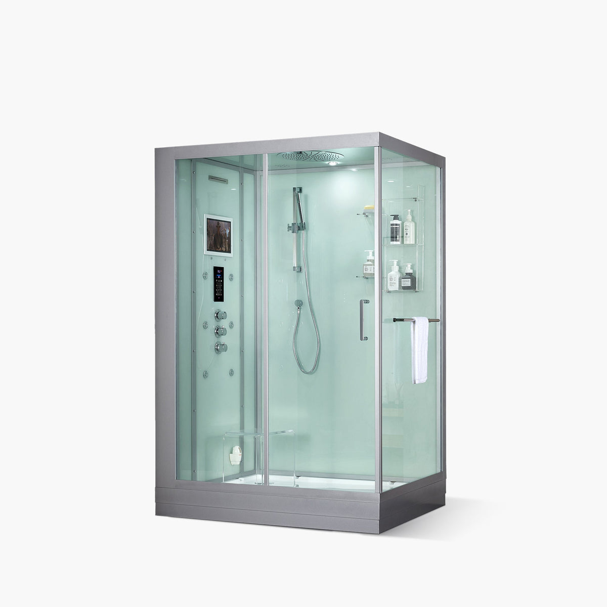 Maya Bath Platinum Anzio Steam Shower with Smart TV & Bluetooth