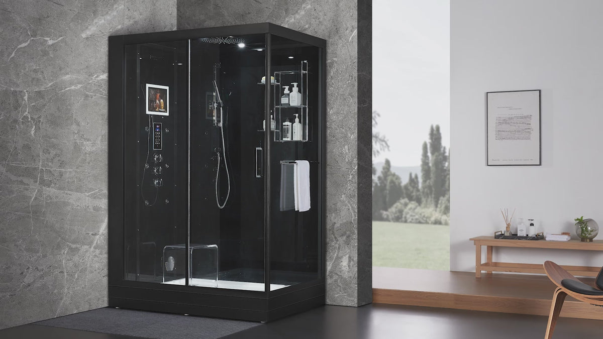 Maya Bath Platinum Anzio Steam Shower with Smart TV & Bluetooth