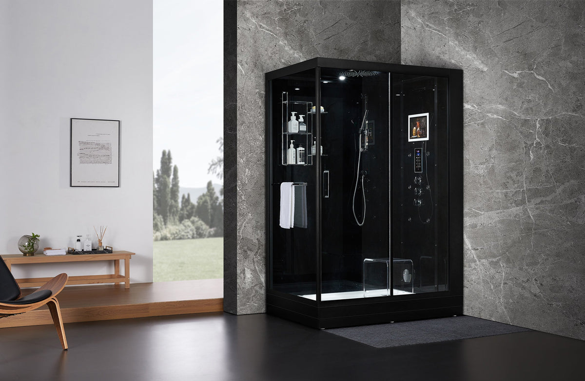 Maya Bath Platinum Anzio Steam Shower with Smart TV & Bluetooth
