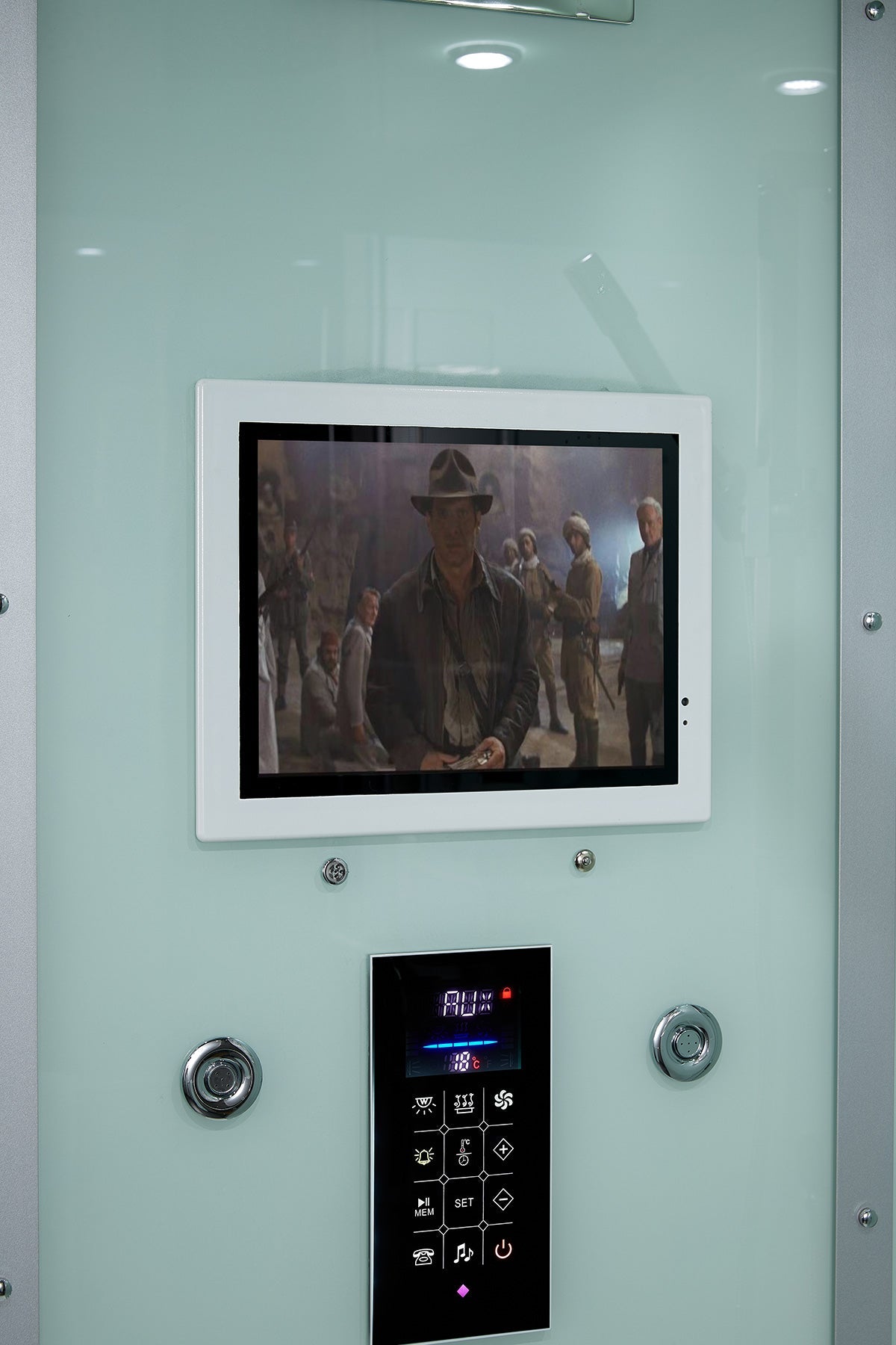 Maya Bath Platinum Anzio Steam Shower with Smart TV & Bluetooth
