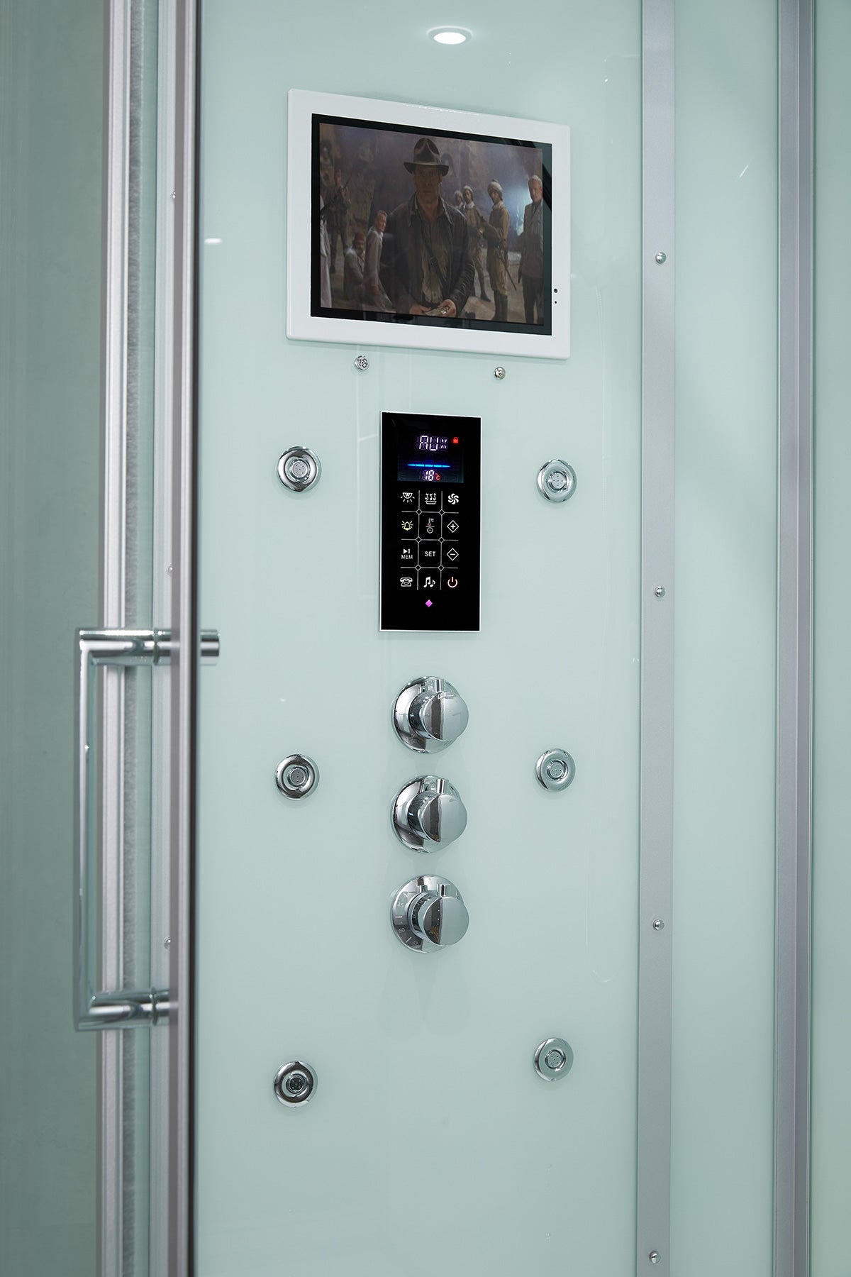 Maya Bath Platinum Anzio Steam Shower with Smart TV & Bluetooth