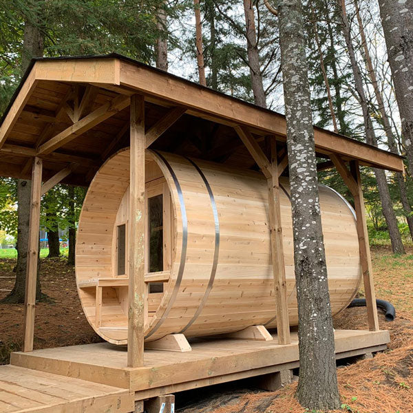 Dundalk LeisureCraft Canadian Timber Tranquility 4-5 Person Barrel Sauna CTC2345