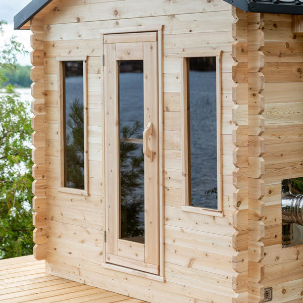 Leisurecraft CT Georgian Outdoor Cabin Sauna – 6 Person – No Changeroom