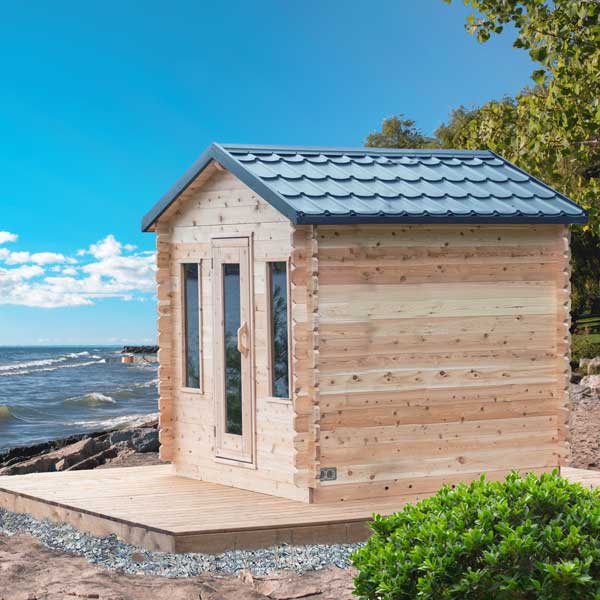 Leisurecraft CT Georgian Outdoor Cabin Sauna – 6 Person – No Changeroom