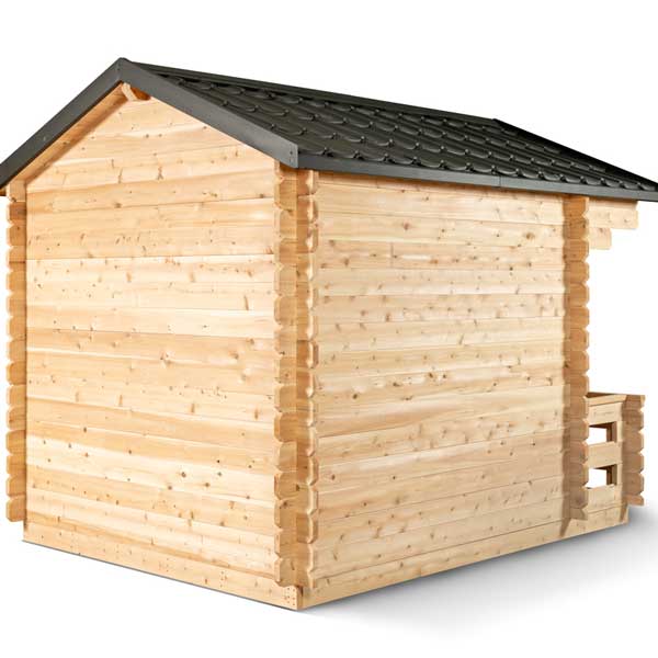 Leisurecraft CT Georgian Outdoor Cabin Sauna with Porch – 6 Person