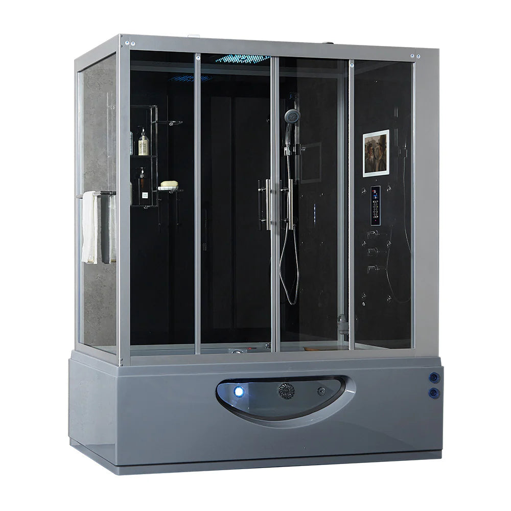 Maya Bath Platinum Catania Steam Shower with Whirlpool Tub & Smart TV