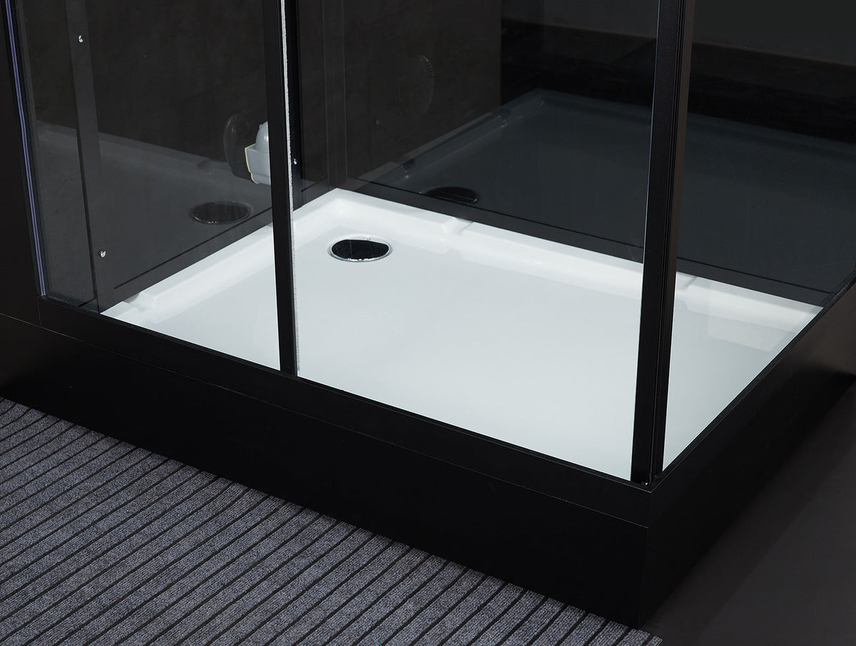 Maya Bath Platinum Lucca Steam Shower with Rainfall Shower & Body Jets