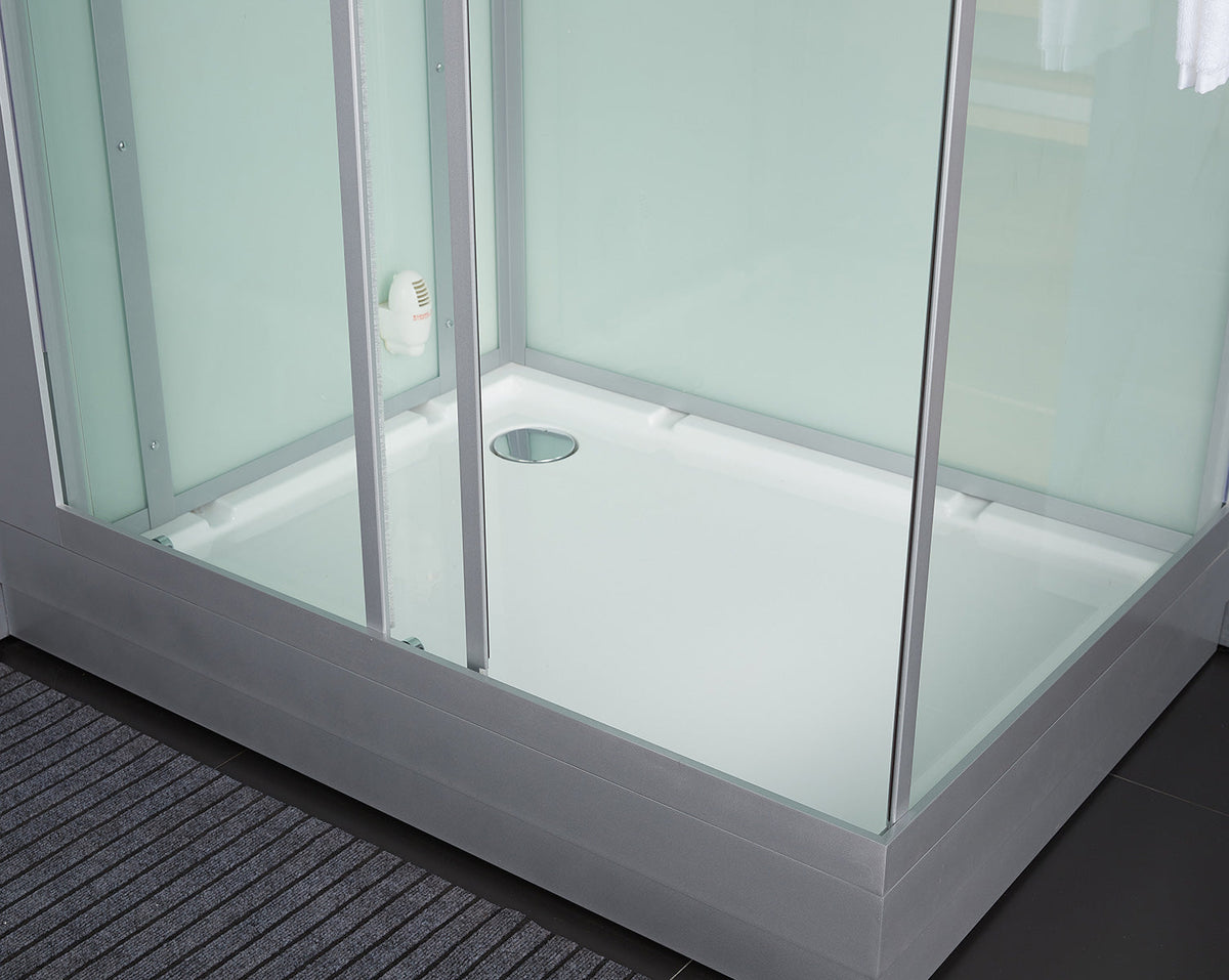Maya Bath Platinum Lucca Steam Shower with Rainfall Shower & Body Jets