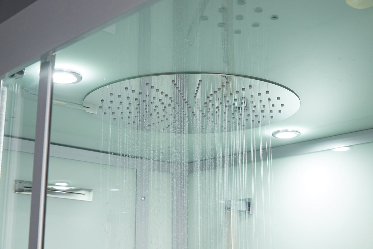 Maya Bath Platinum Lucca Steam Shower with Rainfall Shower & Body Jets
