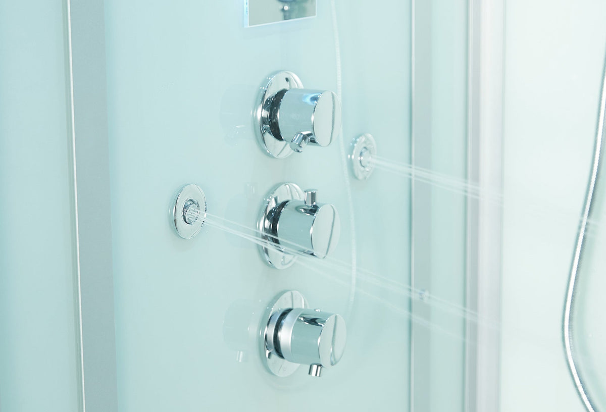 Maya Bath Platinum Lucca Steam Shower with Rainfall Shower & Body Jets
