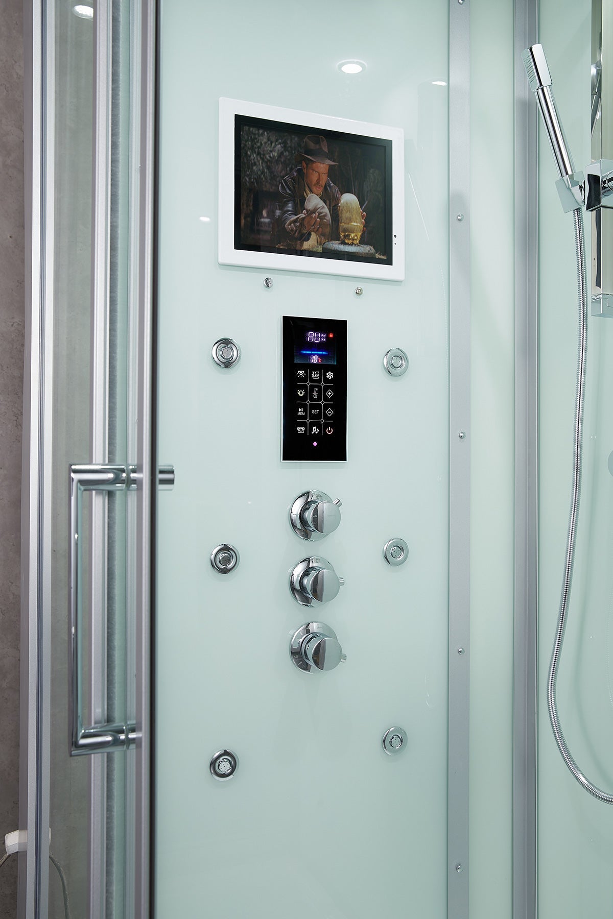 Maya Bath Platinum Lucca Steam Shower with Rainfall Shower & Body Jets