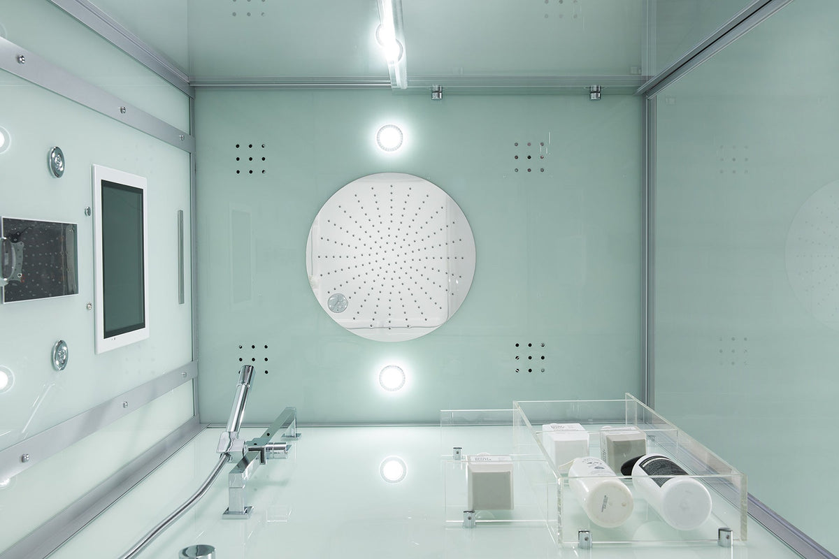 Maya Bath Platinum Lucca Steam Shower with Rainfall Shower & Body Jets