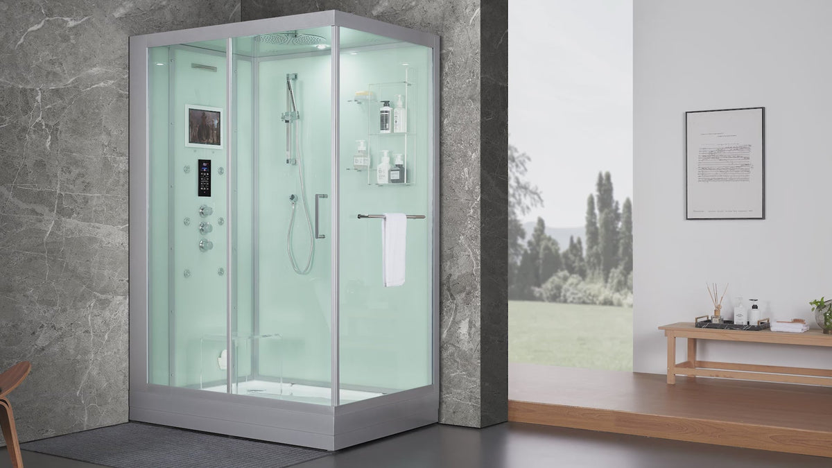 Maya Bath Platinum Anzio Steam Shower with Smart TV & Bluetooth